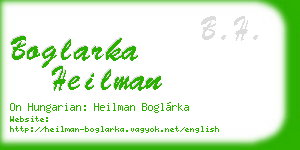 boglarka heilman business card